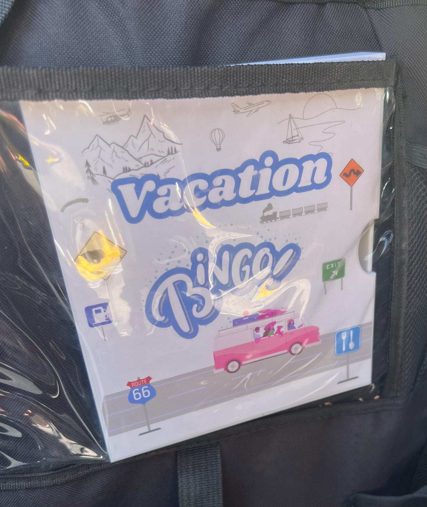 Vacation Bingo Travel Game Alaska edition with hard sided case and 12 unique game cards. Great Summer Family Vacation for Adults and Kids.