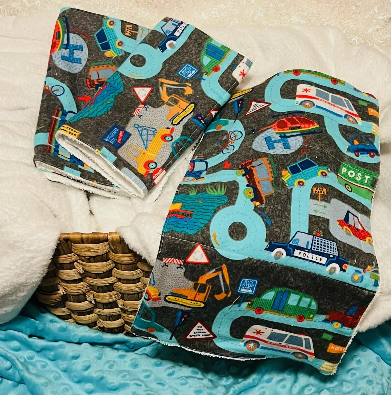 Absorbent Terry & Soft Flannel Baby Burp Cloths | Perfect Baby Shower Gift | Practical Newborn Essentials new mom. Order is for a single.