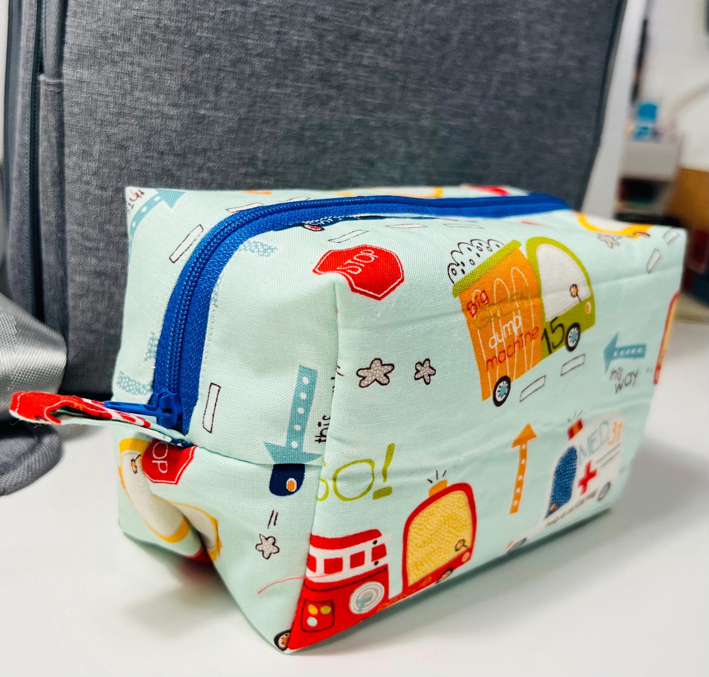 Safe sided storage bag, Ambulance, Fire truck, Police Car, Help is on the way. Great for travel.
