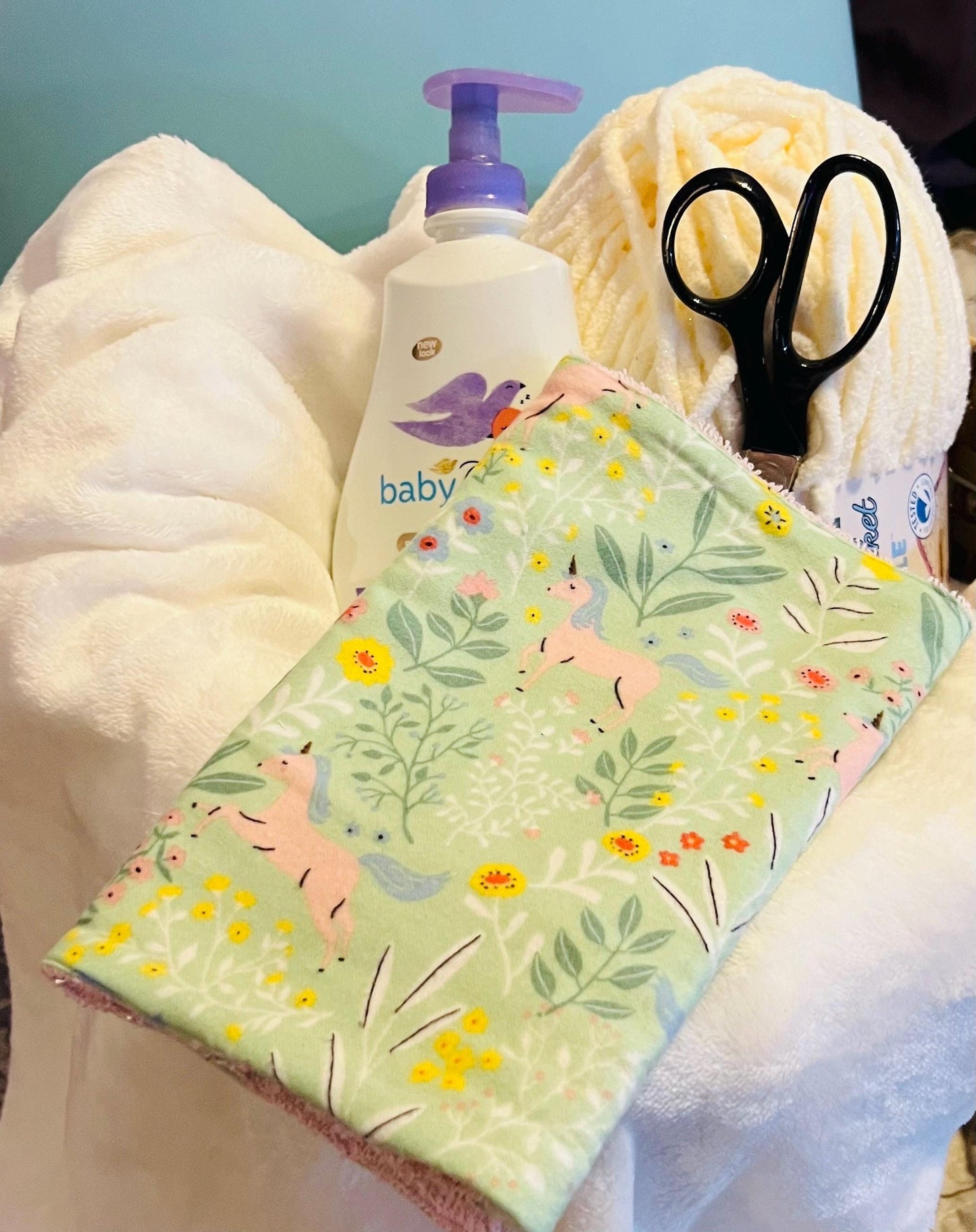 Absorbent Terry & Soft Flannel Baby Burp Cloths | Perfect Baby Shower Gift | Practical Newborn Essentials new mom. Order is for a single.