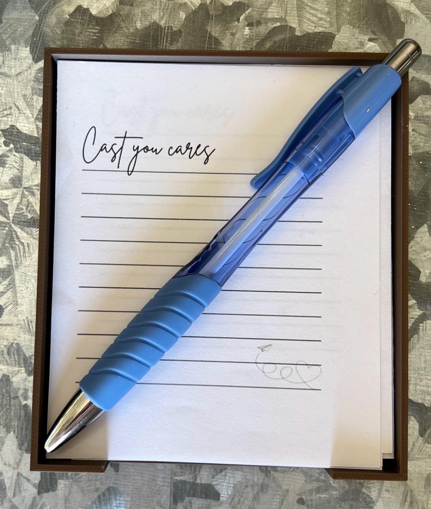 Cast Your Cares β Prayer Box: Write, release, and reflect. A beautiful way to surrender worries, trust in faith, and see God move.