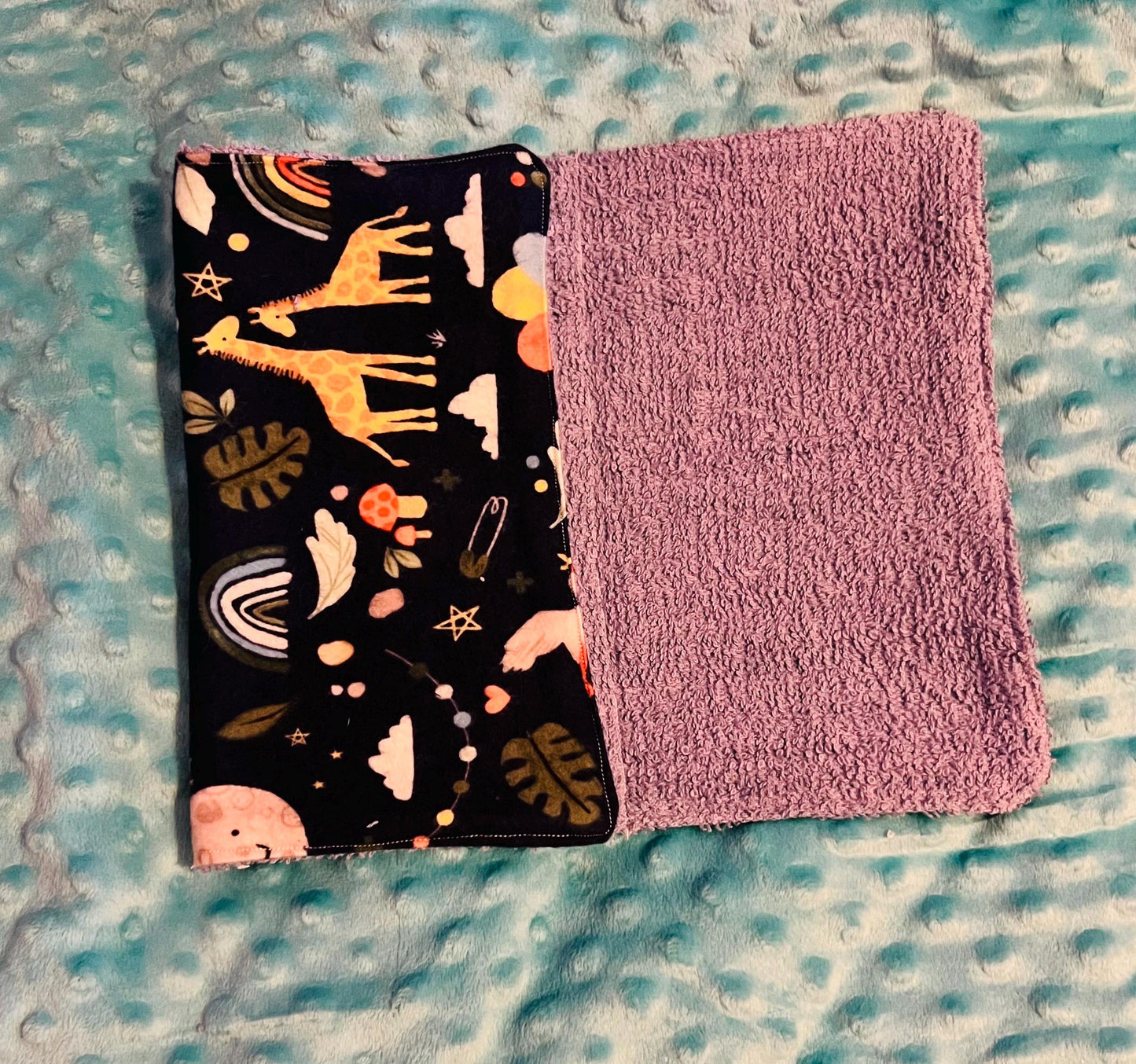 Absorbent Terry & Soft Flannel Baby Burp Cloths | Perfect Baby Shower Gift | Practical Newborn Essentials new mom. Order is for a single.