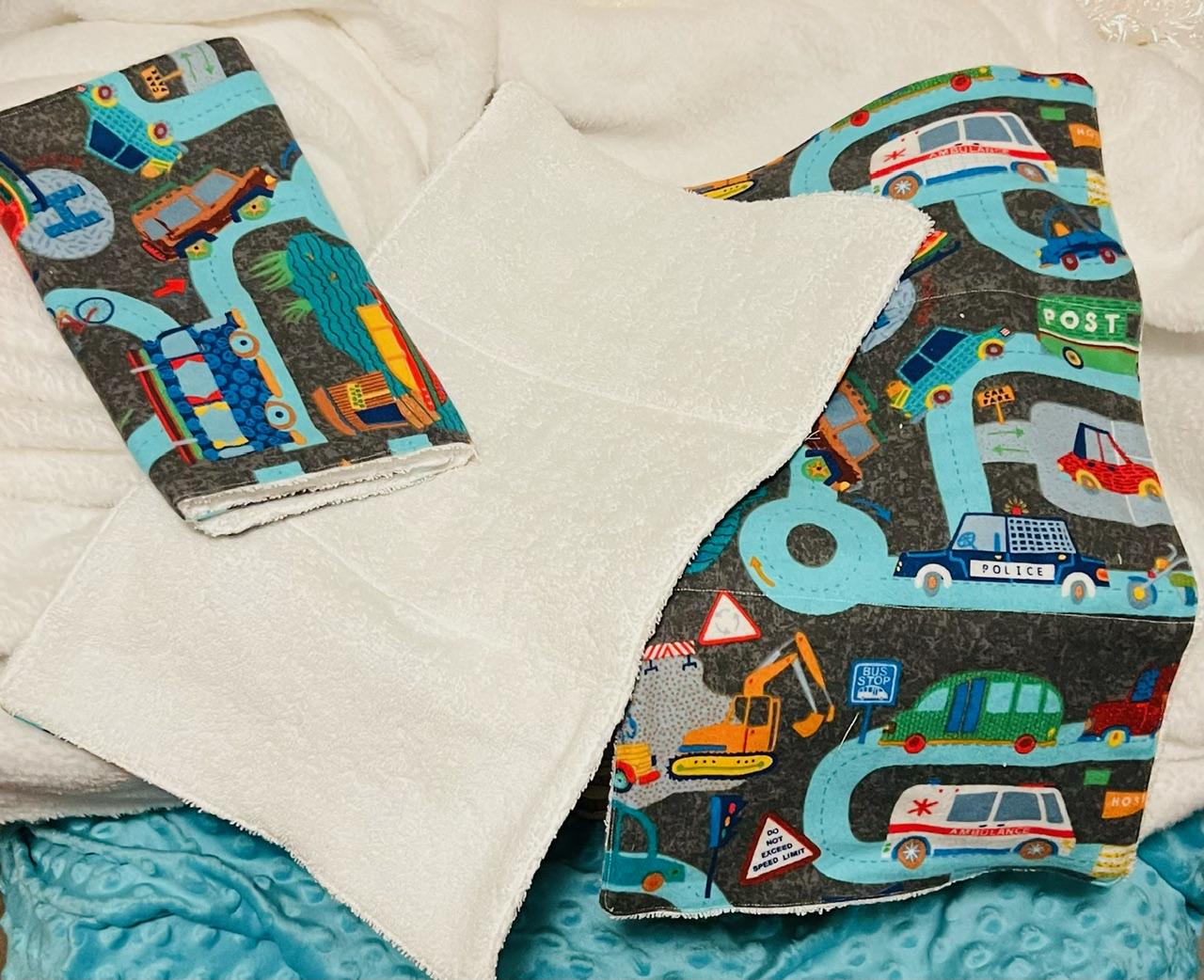 Absorbent Terry & Soft Flannel Baby Burp Cloths | Perfect Baby Shower Gift | Practical Newborn Essentials new mom. Order is for a single.