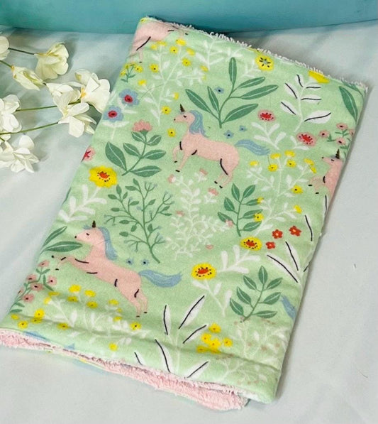 Absorbent Terry & Soft Flannel Baby Burp Cloths | Perfect Baby Shower Gift  | Practical Newborn Essentials new mom. Order is for a single.