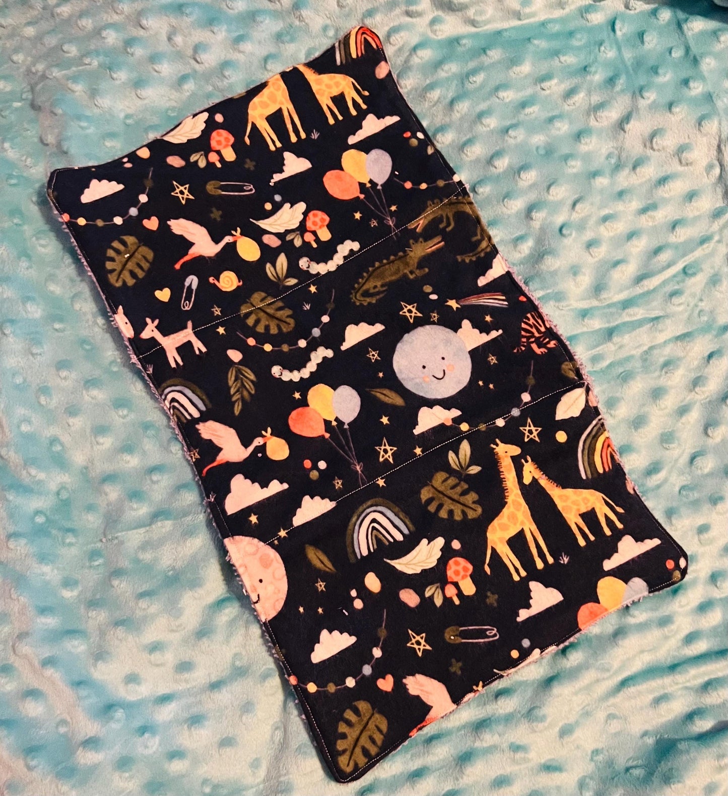 Absorbent Terry & Soft Flannel Baby Burp Cloths | Perfect Baby Shower Gift  | Practical Newborn Essentials new mom. Order is for a single.