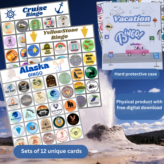 Vacation Bingo Travel Game Alaska edition